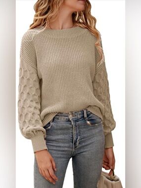 PRETTYGARDEN Women's Pullover Sweater Casual Long Sleeve Loose Chunky Knit